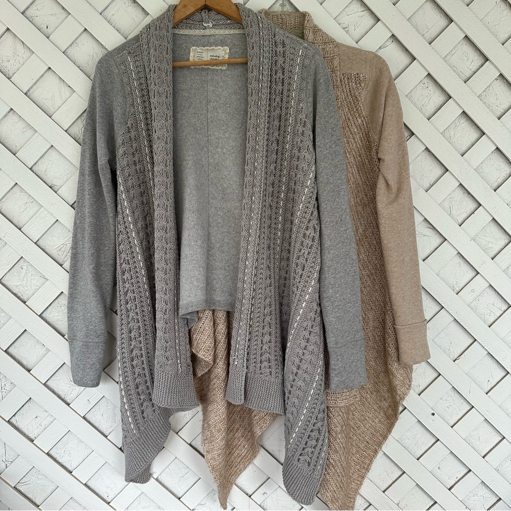 Anthropologie Saturday Sunday Open Knit Cardigans CozyCore Small